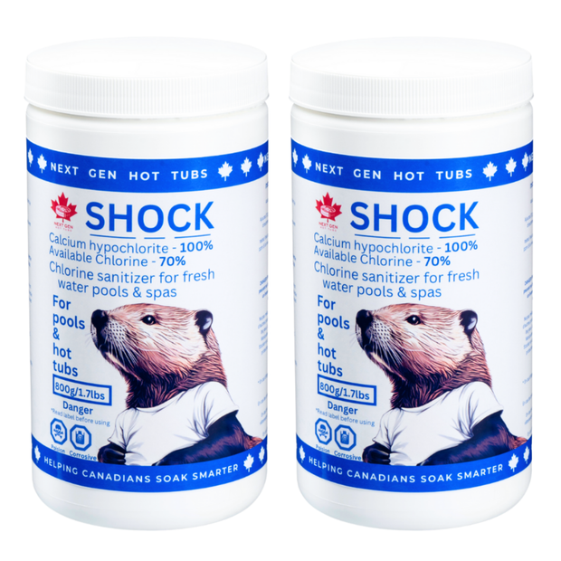 Shock for Pool & Hot Tub - Calcium Hypochlorite, (70% Available Chlorine) (800g/1.7lbs)