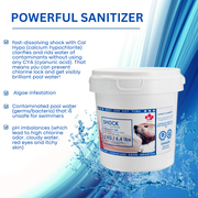 Next Gen Hot Tubs Shock Pool & Hot Tub Sanitizer, Calcium Hypochlorite, (70% Available Chlorine) (2kg / 4.4lbs)